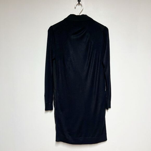 Ted Baker Sonyia Black longline Open Front Cardigan Sz 2 Small - Picture 3 of 5